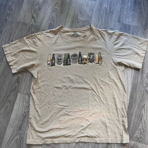 Men's Beige Alcohol Bar Dive Graphic T-Shirt